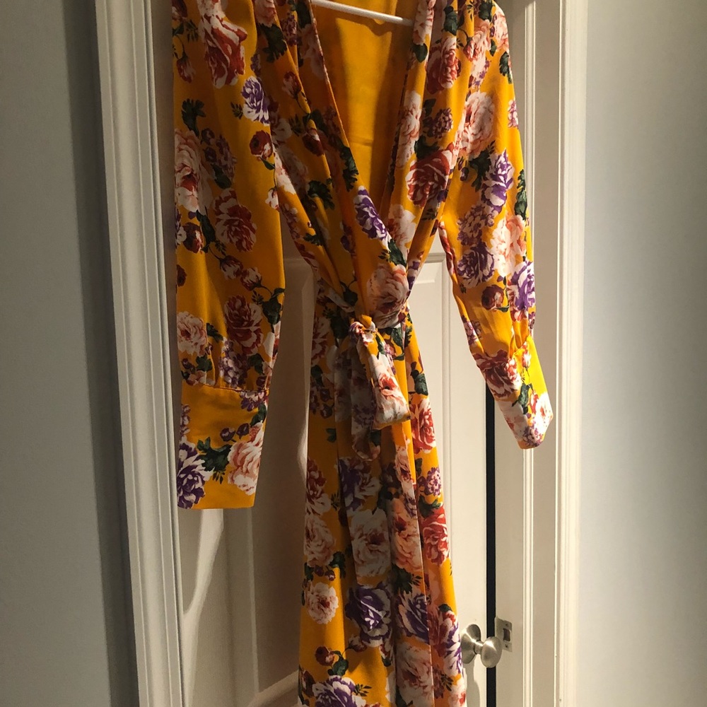 Floral wrap dress